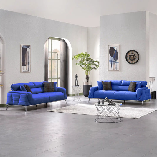 Royal Elegant Dark Blue 3+2 Seater Sofa Set