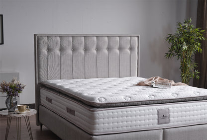 ANGEL Upholstered Bed with Headboard and Base Boards