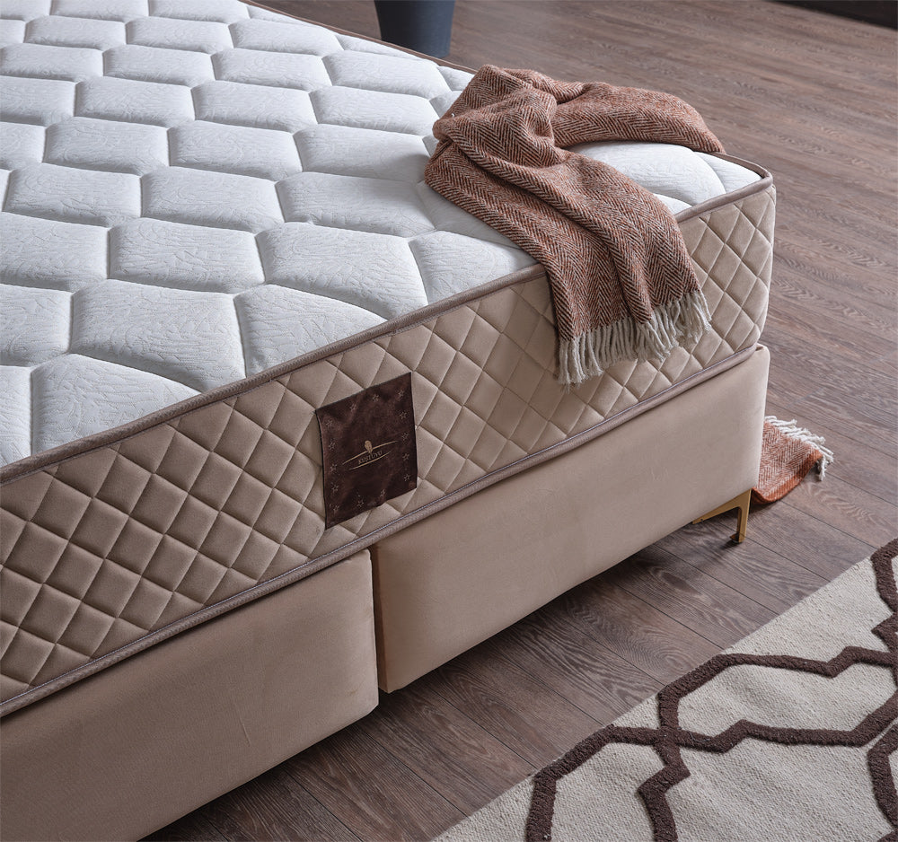 Lilit Upholstered Bed with Headboard and Base Boards