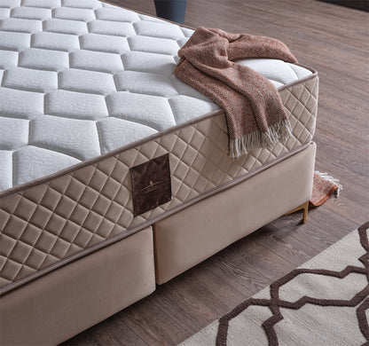 Lilit Upholstered Bed with Headboard and Base Boards