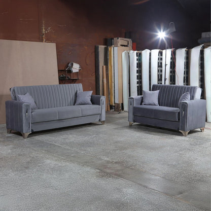 Diamond Elegant Gray 3 Seater Sofa