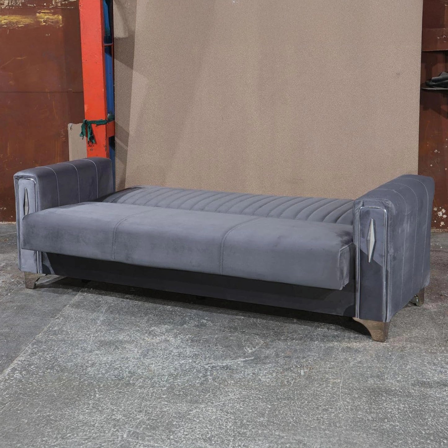 Diamond Elegant Gray 3+2 Sofa Set