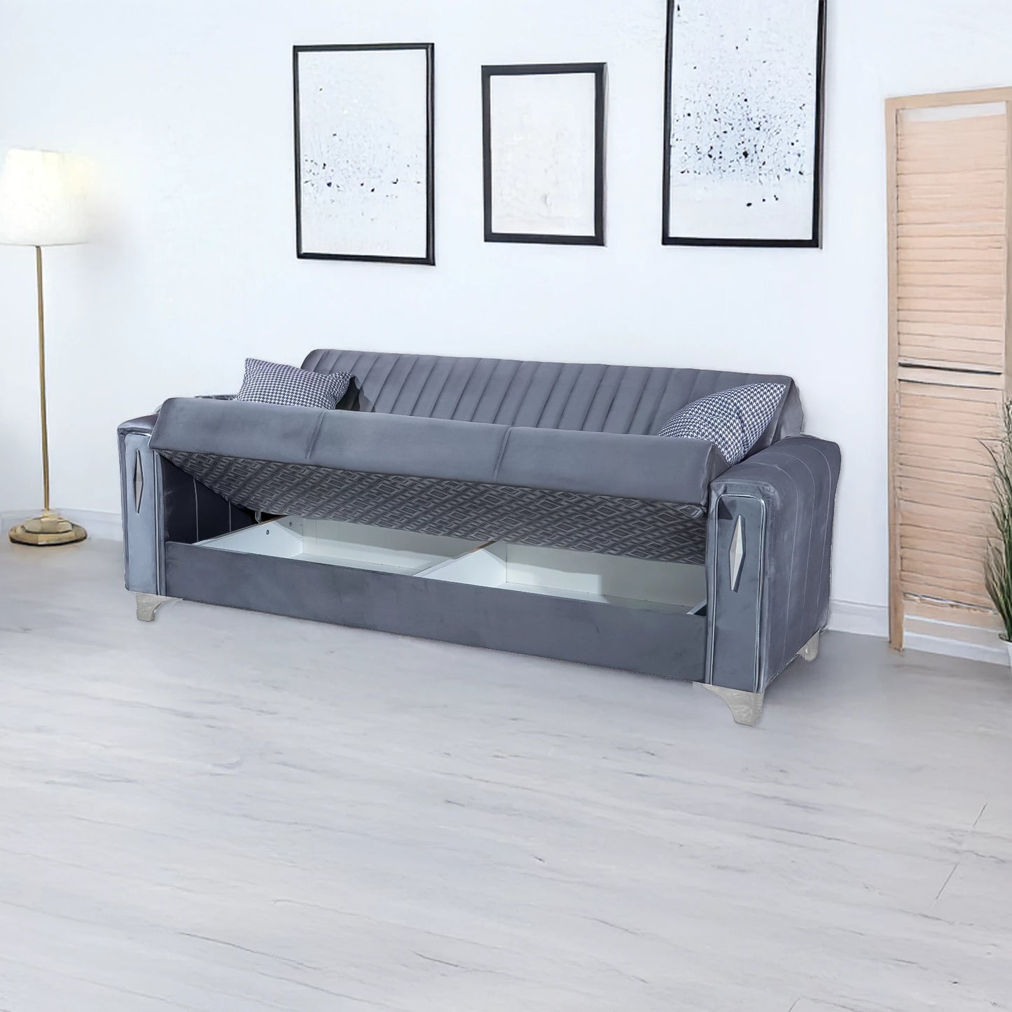 Tual 3 Seater Sofa - Gray