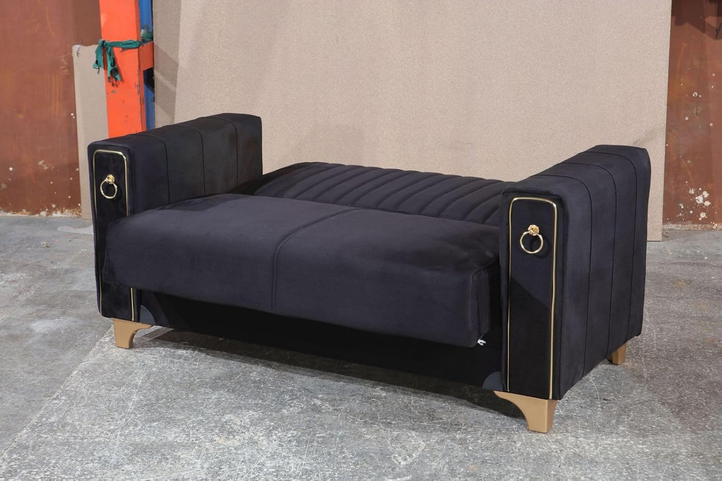 Violet 3+2 Black Sofa Set