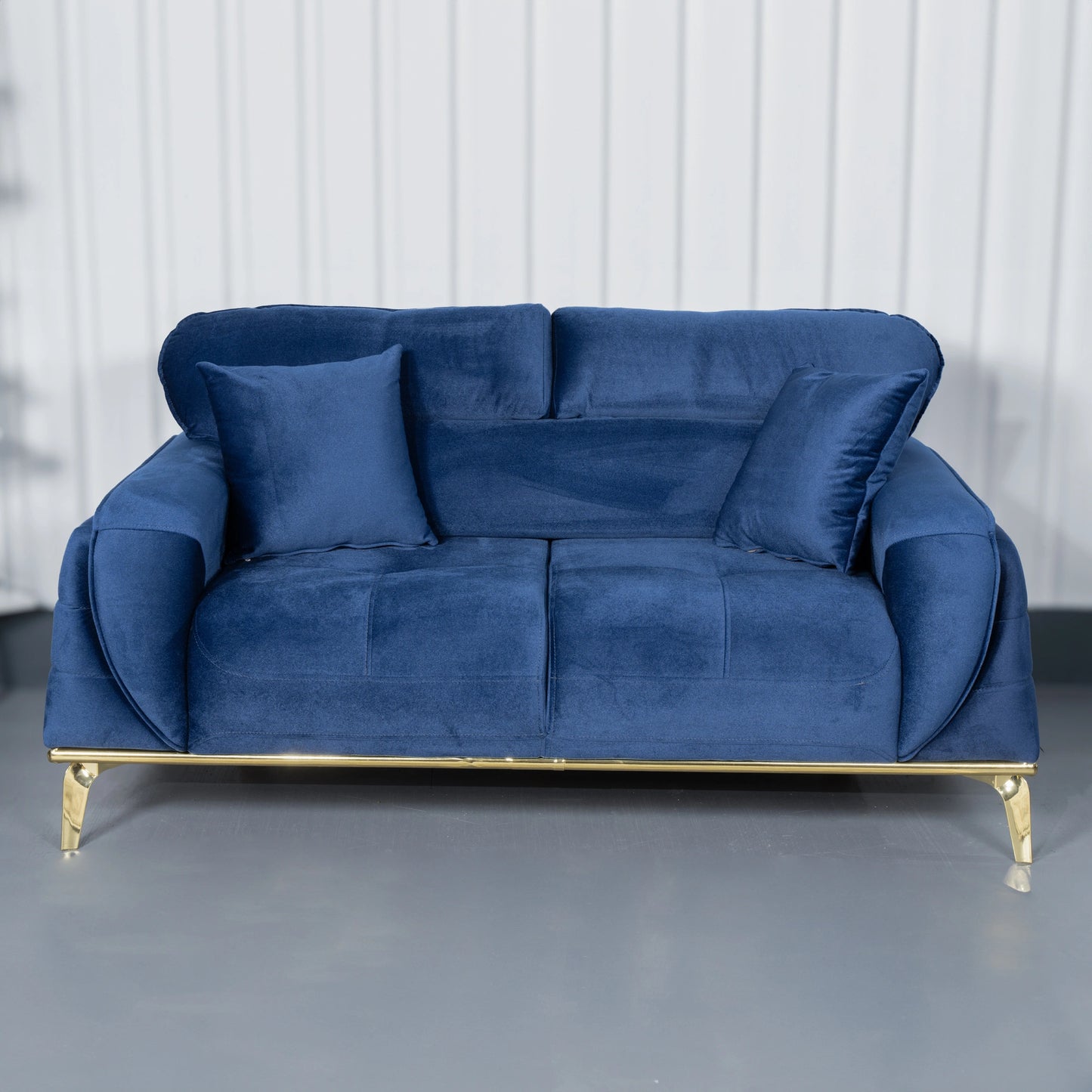 Royal Elegant Dark Blue 3+2+1 Sofa Set