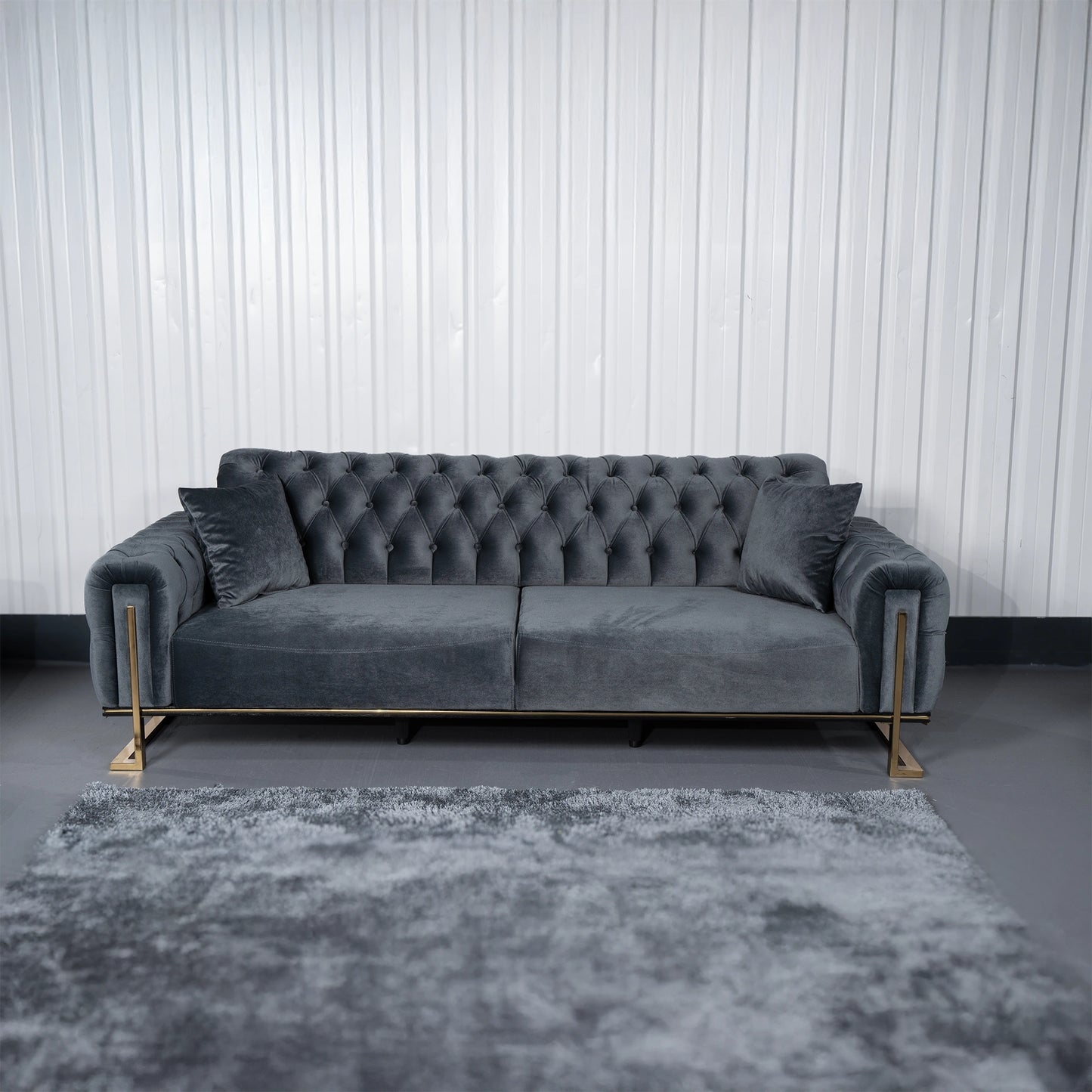 Tokio Elegant Dark Gray 3+2 Sofa Set