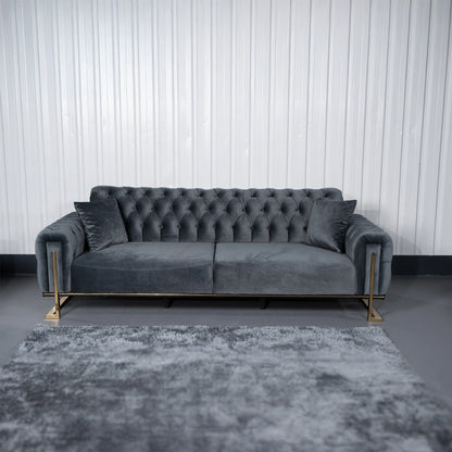 Tokio Elegant Dark Gray 3+2 Sofa Set