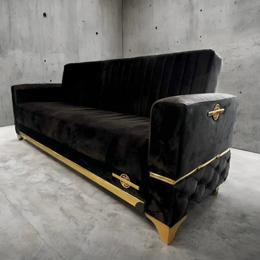 Istanbul Modern Black 2 Seater Sofa