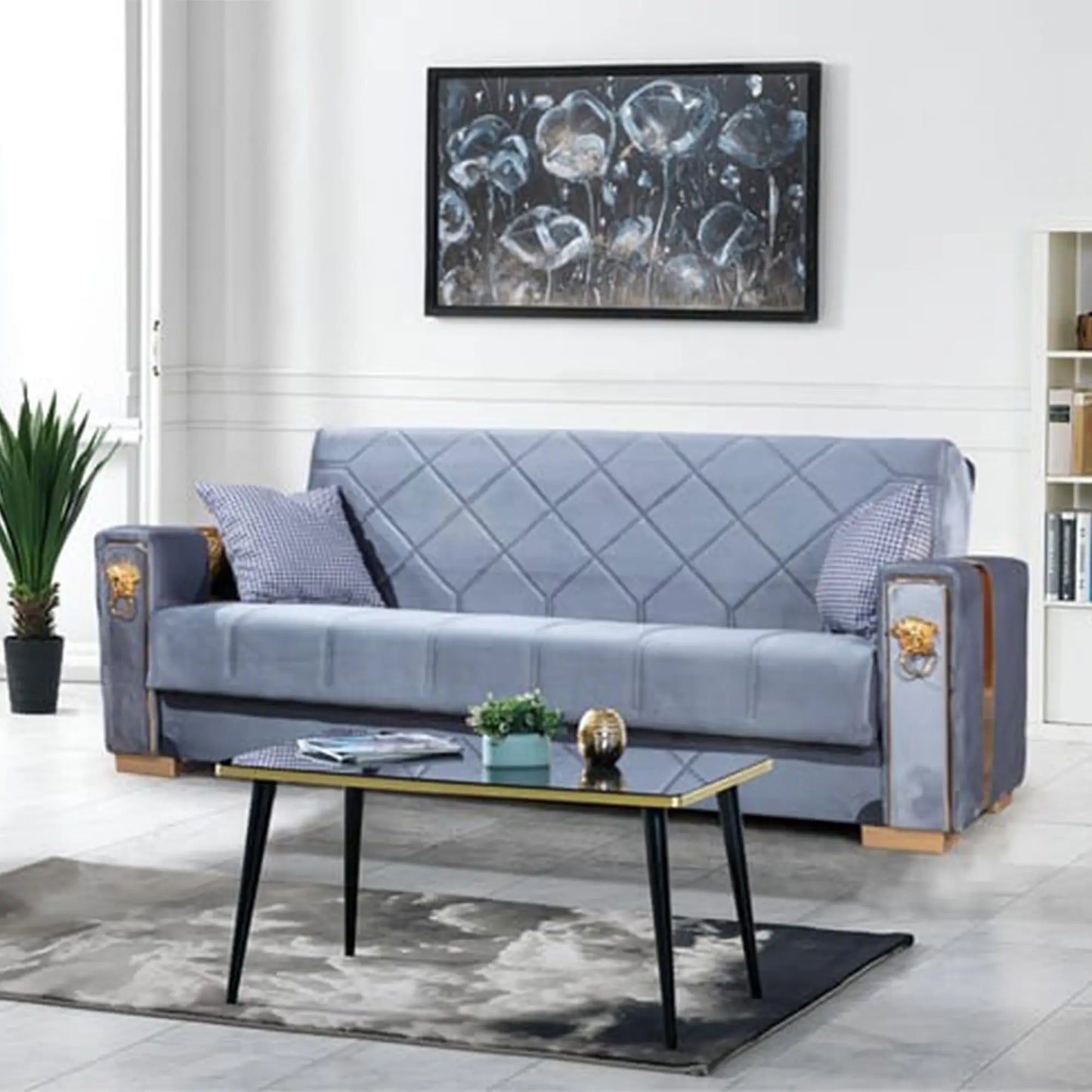 Lion Modern Gray 3+2 Seater Sofa Set