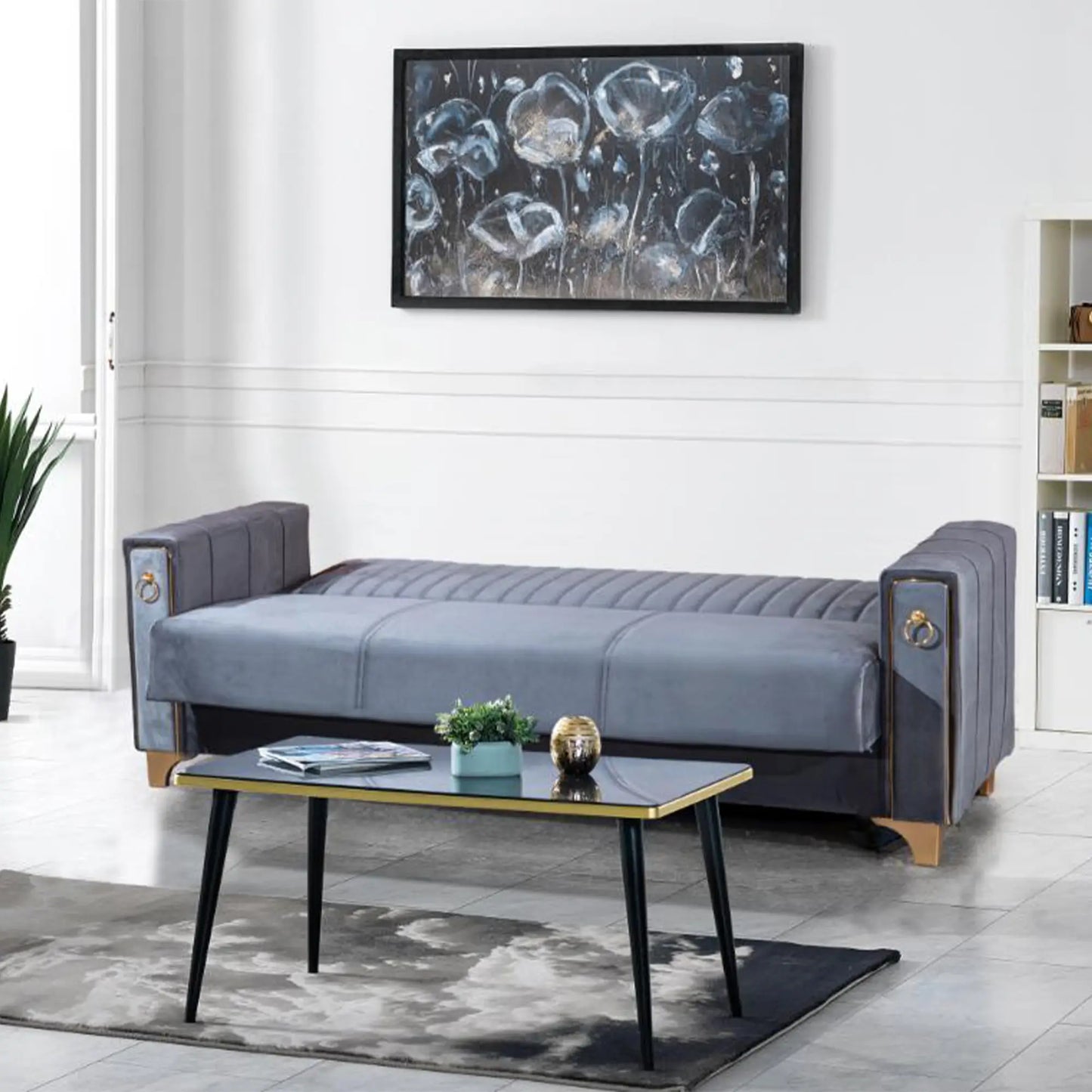 Violet 3+2 Gray Sofa Set