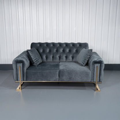 Tokio Elegant Dark Gray 3+2 Sofa Set