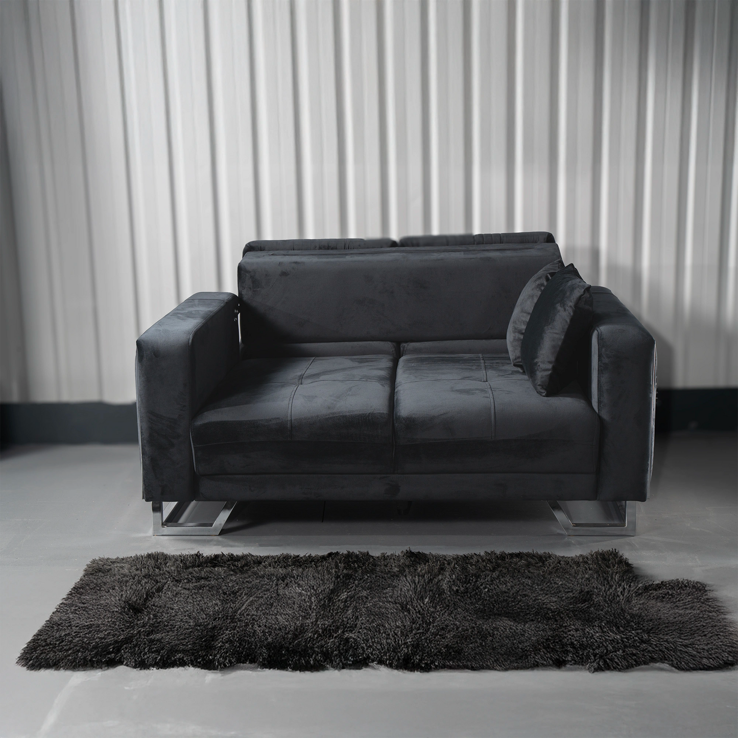 Lorena Elegant Black 3+2+1 Sofa Set