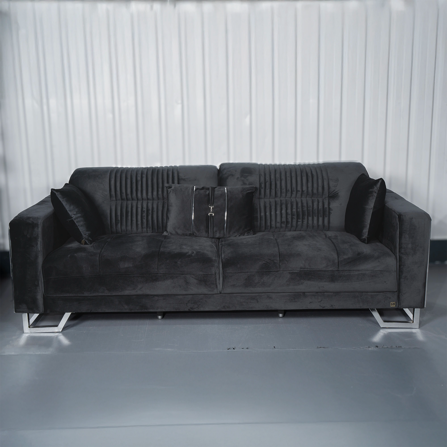 Lorena Elegant Black 3+2+1 Sofa Set