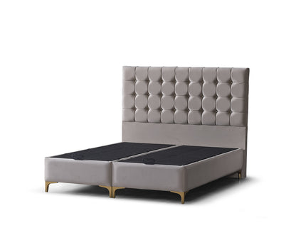 Upholstered Bed with Headboard and Base Boards