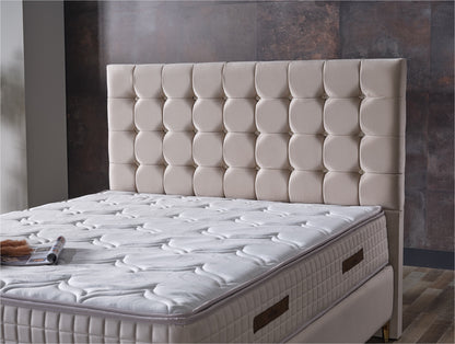 Upholstered Bed with Headboard and Base Boards