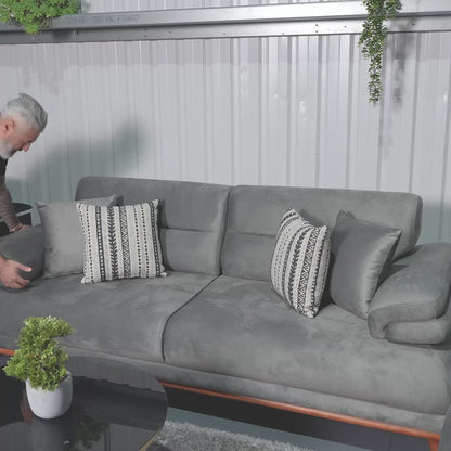 Arven Elegant Dark Gray 3+2+1 Sofa Set